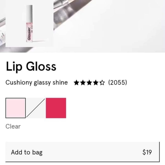 [SOLD] Glossier clear lip gloss - Picture 2 of 2